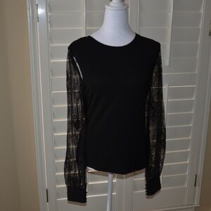 Generation Love Sheer Sleeve Pullover Blouse NWT